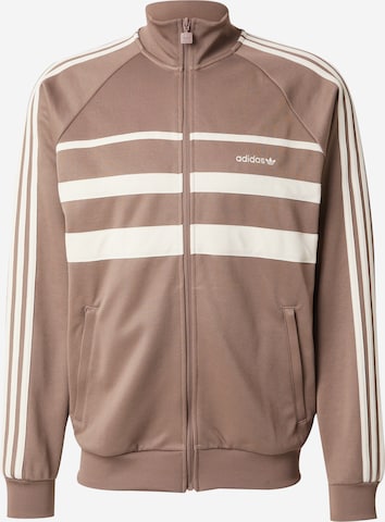 Giacca di felpa 'The First' di ADIDAS ORIGINALS in marrone: frontale