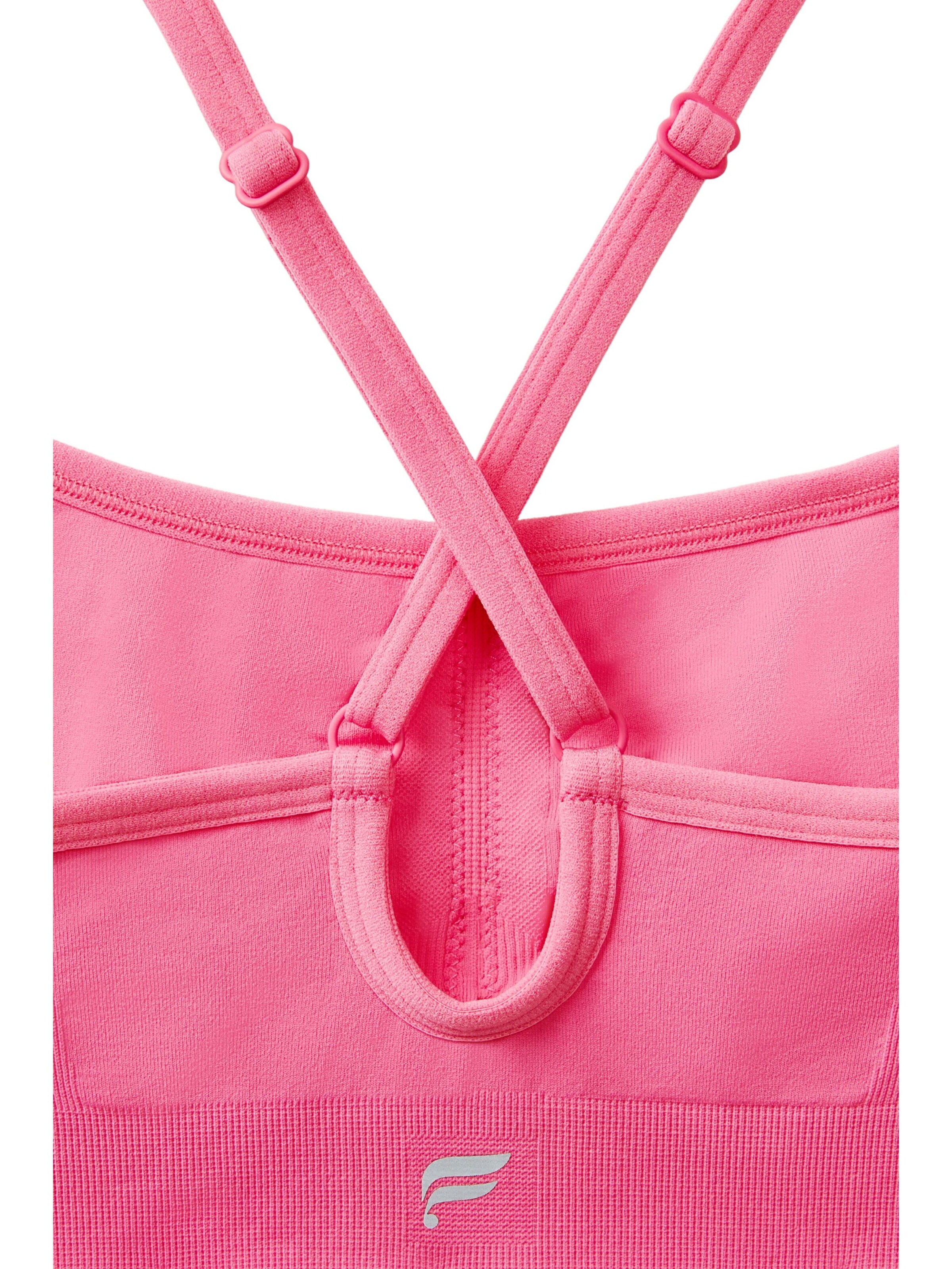 Fabletics Bustier BH 'SLEEK SEAMLESS STRAPPY LOW IMPACT BRA' in Pink