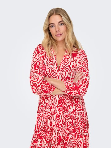 Rochie tip bluză 'MILANA' de la ONLY pe roșu
