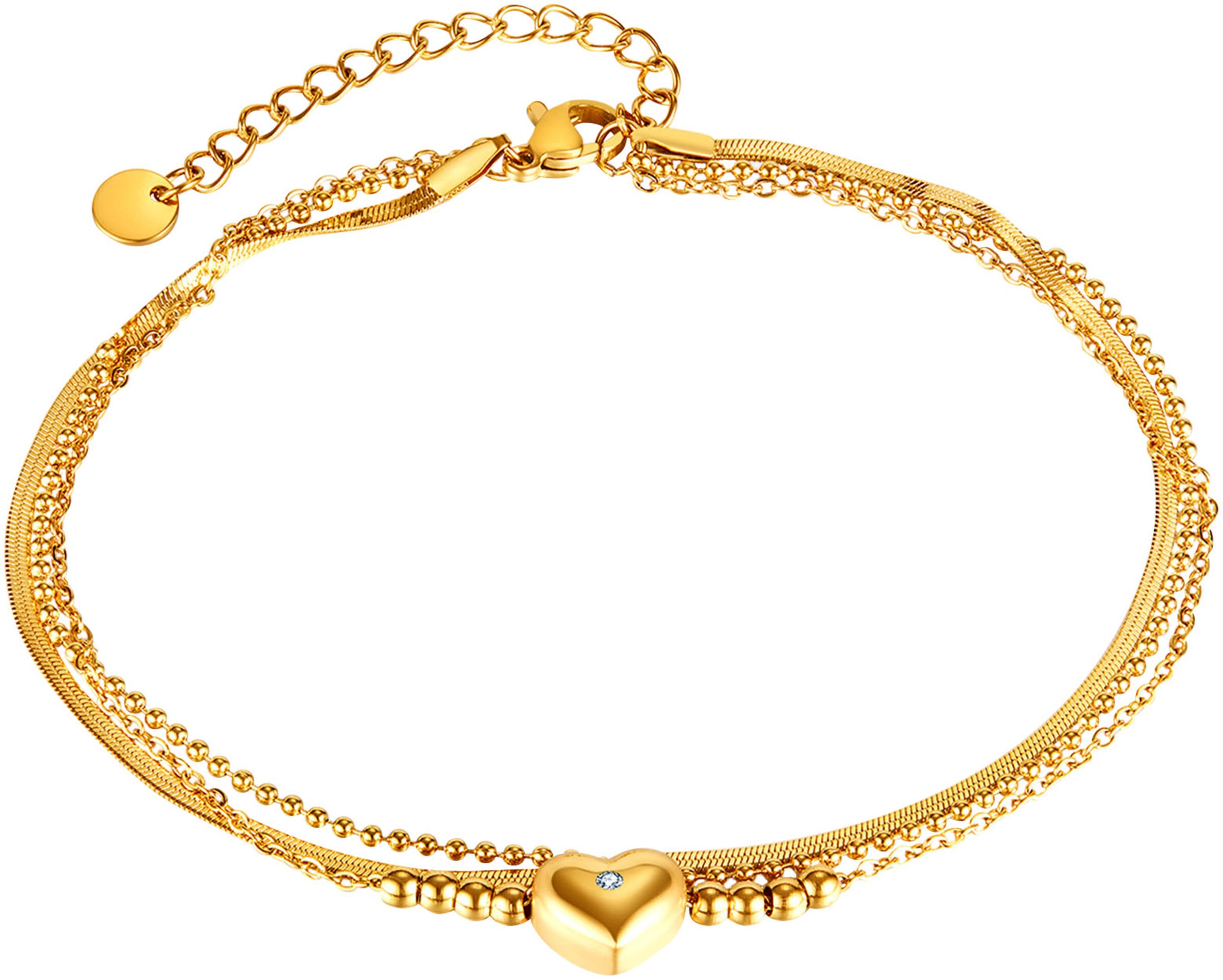 FIRETTI Fußkette in Gold: Vorderseite