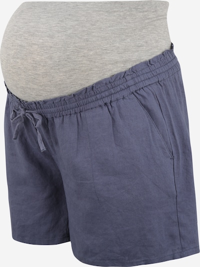 Mamalicious Curve Pantalon en bleu-gris / gris chiné, Vue avec produit