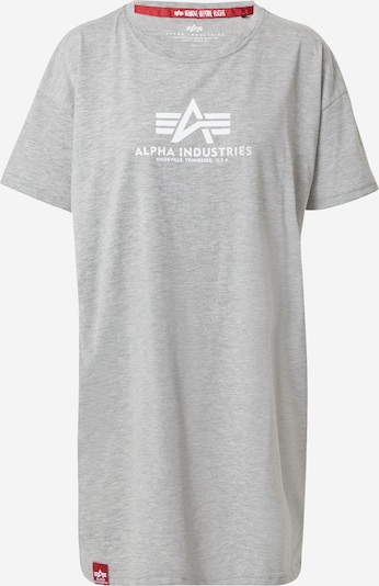 ALPHA INDUSTRIES T-shirt en gris chiné / blanc, Vue avec produit