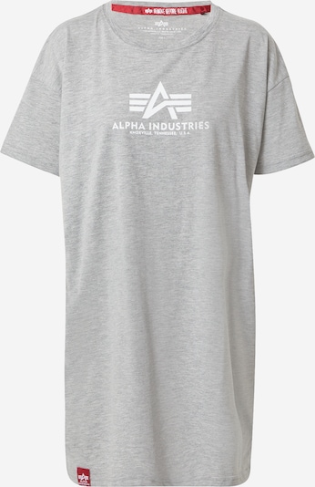 ALPHA INDUSTRIES Camiseta en gris moteado / blanco, Vista del producto