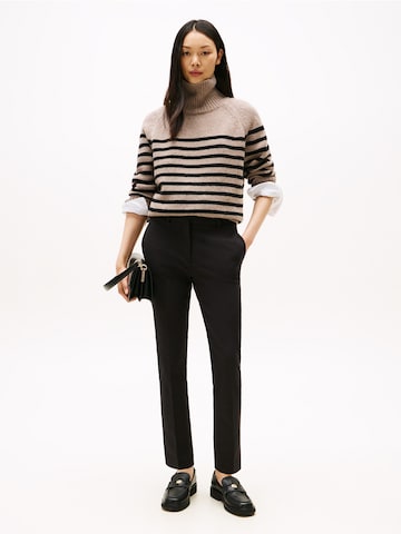 TOMMY HILFIGER Slimfit Hose 'GABARDINE' in Schwarz