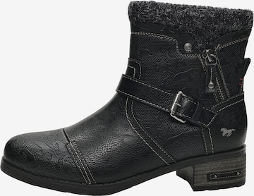 Botine de la MUSTANG pe negru: față