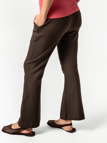 Living Crafts Flared Pants 'ALOU' in Brown