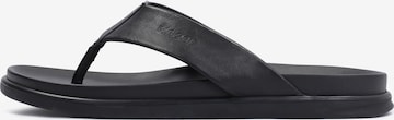 Kazar T-Bar Sandals in Black: front