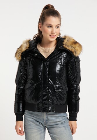 MYMO Winter Jacket in Black: front