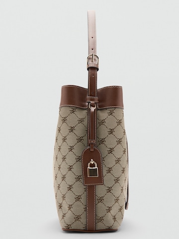 MANGO Torba za čez ramo | rjava barva