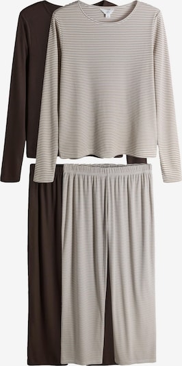 The Set Pyžamo - světle béžová / tmavě béžová / tmavě hnědá / ostružinová, Produkt