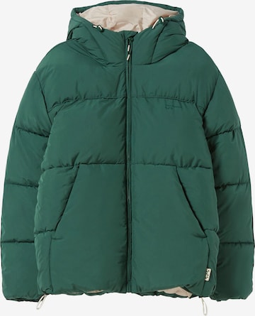 Bershka Winterjas in Groen: voorkant