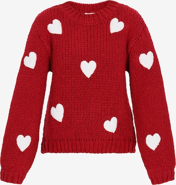 MYMO Oversized neulepaita värissä punainen: etupuoli