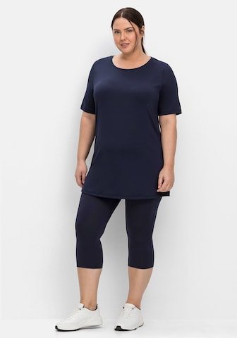 SHEEGO Skinny Workout Pants in Blue