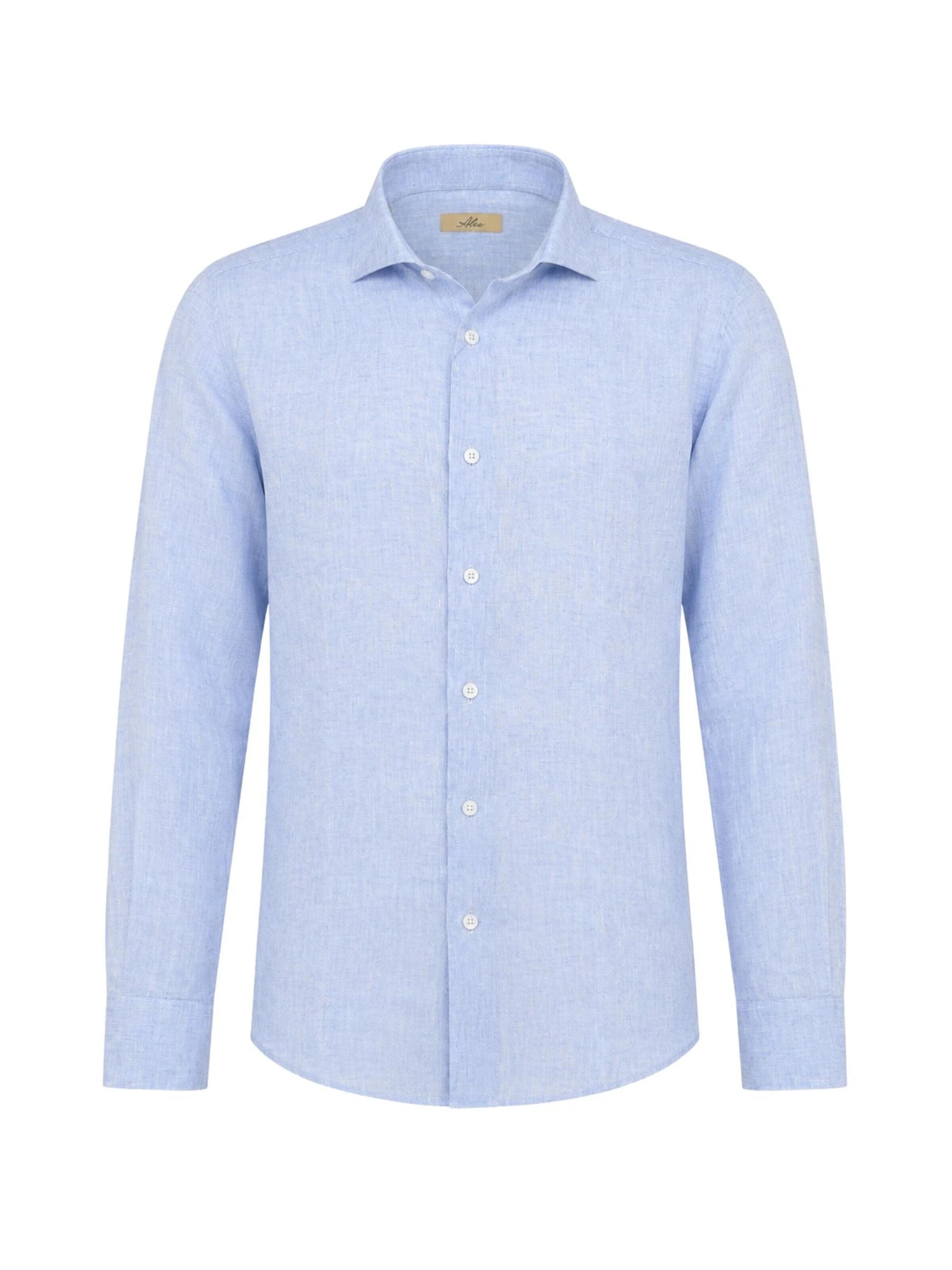 ALEA Regular Fit Hemd 'CAMICIA LINO'‌ in Blau: Vorderseite