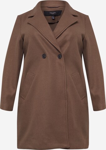 Vero Moda Curve Between-Seasons Coat 'Addie' in Brown: front