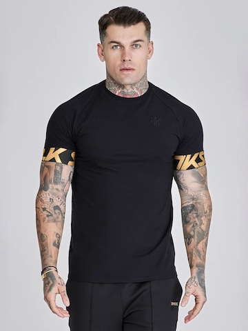SikSilk Shirt in Zwart: voorkant
