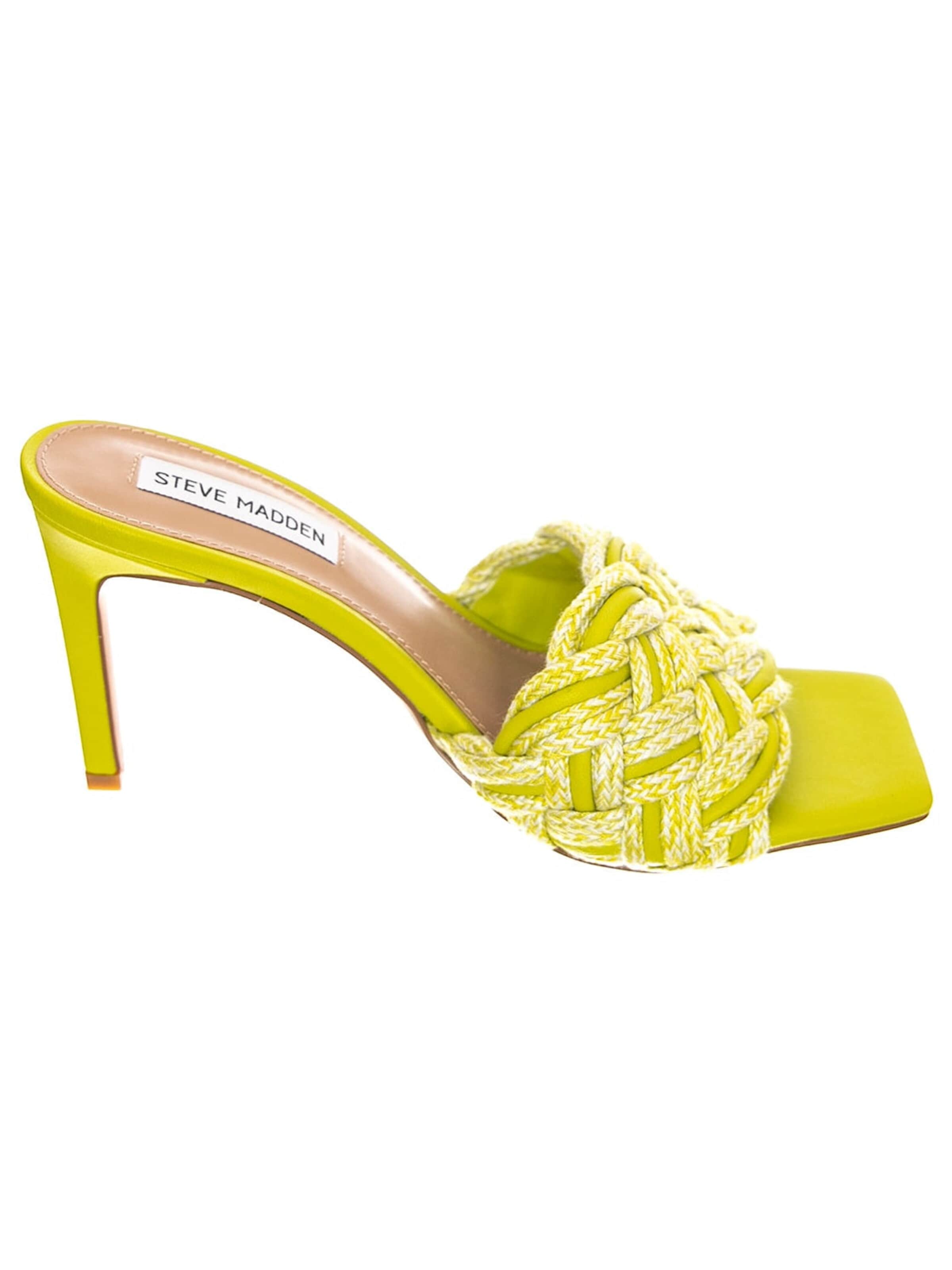 STEVE MADDEN Klapki 'Womens Espresso Citron Mule Sandals' w kolorze zielony