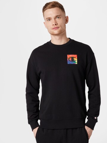 Champion Authentic Athletic Apparel Sweatshirt in Black: front