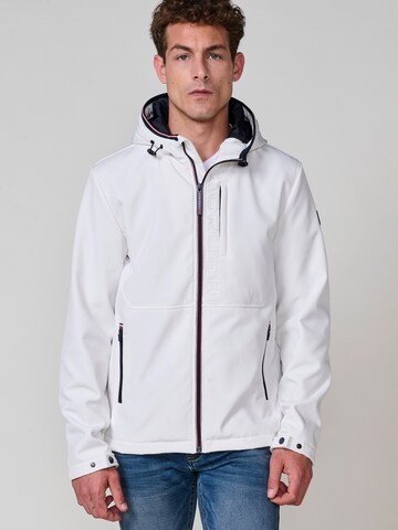 KOROSHI Φθινοπωρινό και ανοιξιάτικο μπουφάν σε λευκό: μπροστά