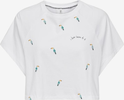 ONLY T-Shirt 'KITA' in azur / orange / schwarz / weiß, Produktansicht