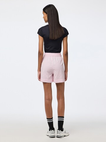 PIECES Loose fit Trousers 'PCMuna' in Pink