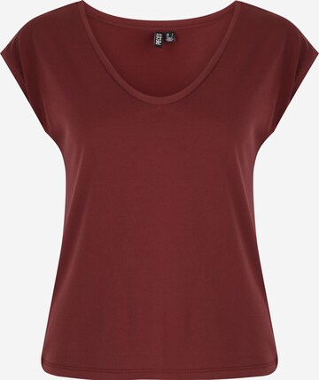 T-shirt 'Kamala' Pieces Petite en rouge : devant