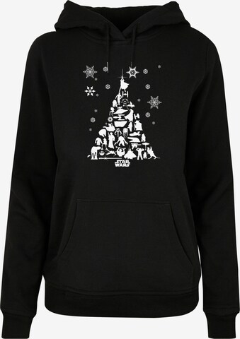 F4NT4STIC Sweatshirt ' Star Wars Christmas Tree' in Black: front