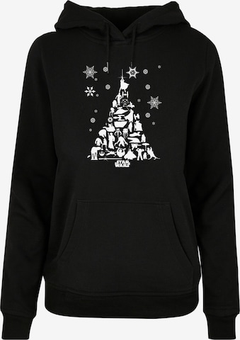 Sweat-shirt ' Star Wars Christmas Tree' F4NT4STIC en noir : devant
