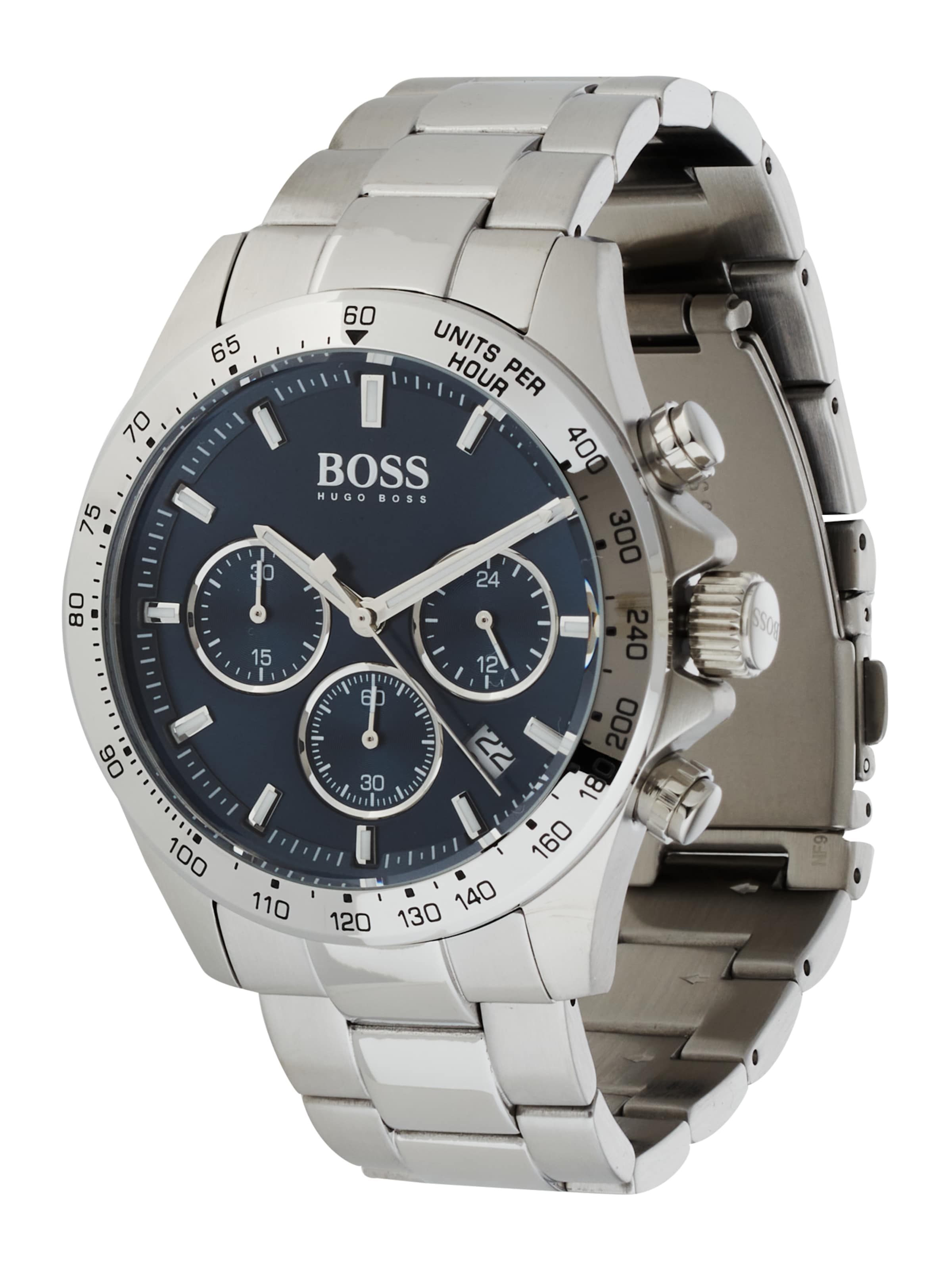 BOSS Analog watch 'Hero' in Silver: front