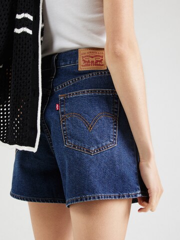mėlyna LEVI'S ® Laisvas Džinsai 'High Waisted Mom Short'