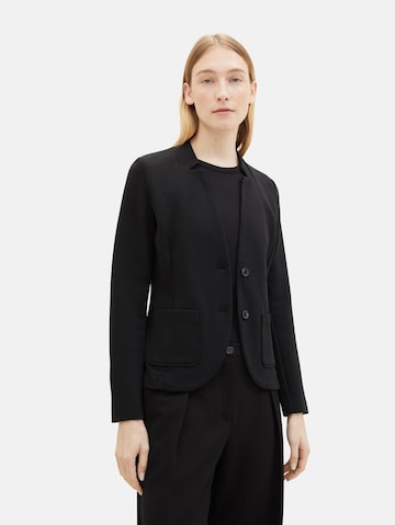 TOM TAILOR Blazer in Black: front