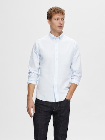 Slim fit Camicia 'Rick' di SELECTED HOMME in blu: frontale