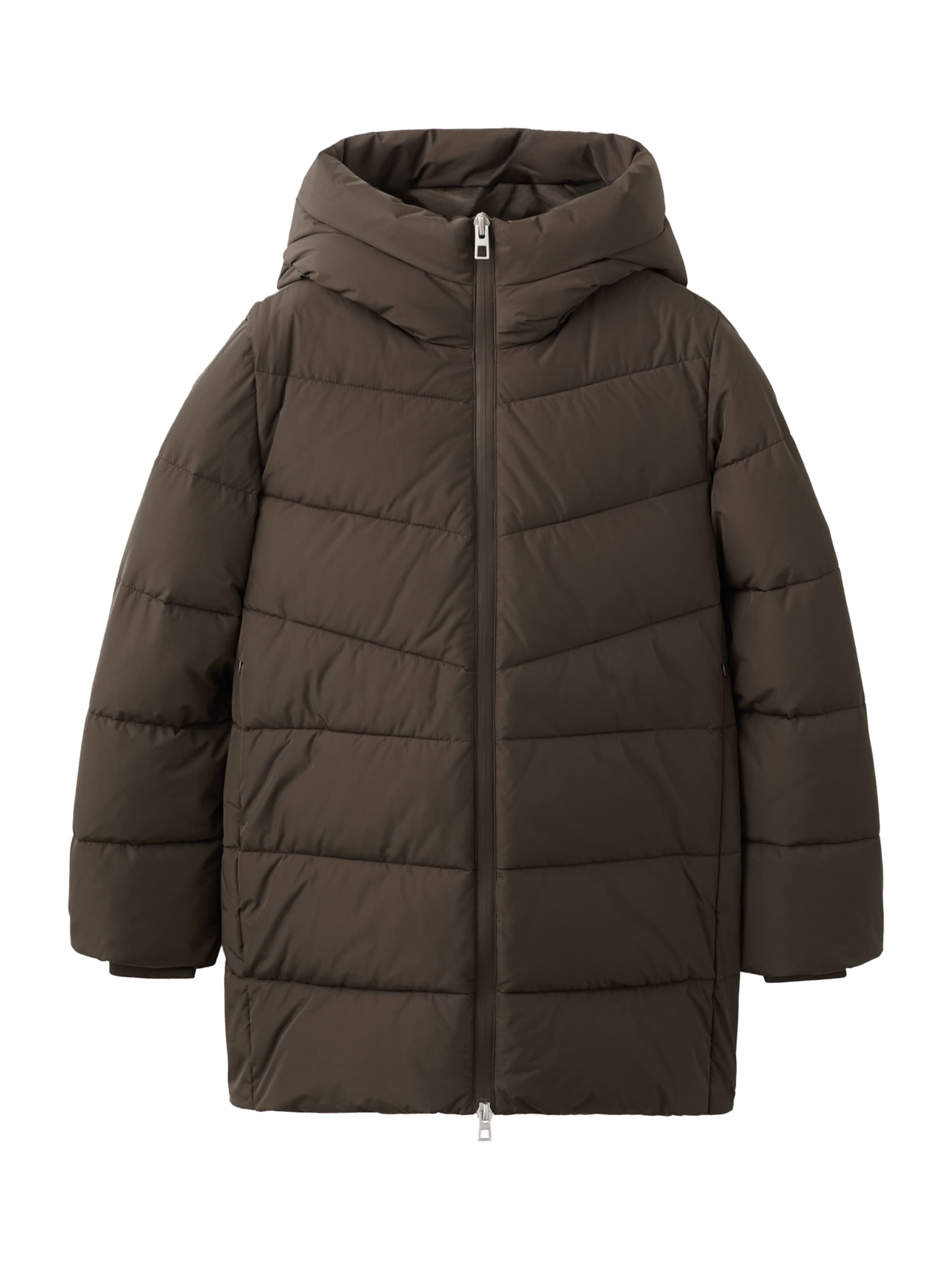 Palton de iarnă 'Tokyo' de la MANGO pe maro: față