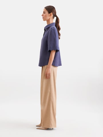 SEIDENSTICKER Bluse 'Uni' in Blau