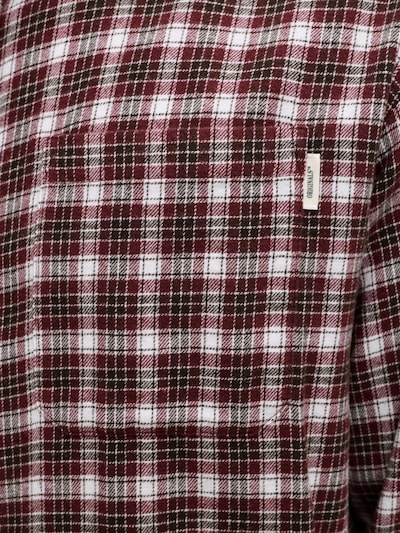 JACK & JONES Overhemd 'JORFREDERIKSBERG' in S in de kleur Donkerbruin / Karmijnrood / Wit, Productweergave