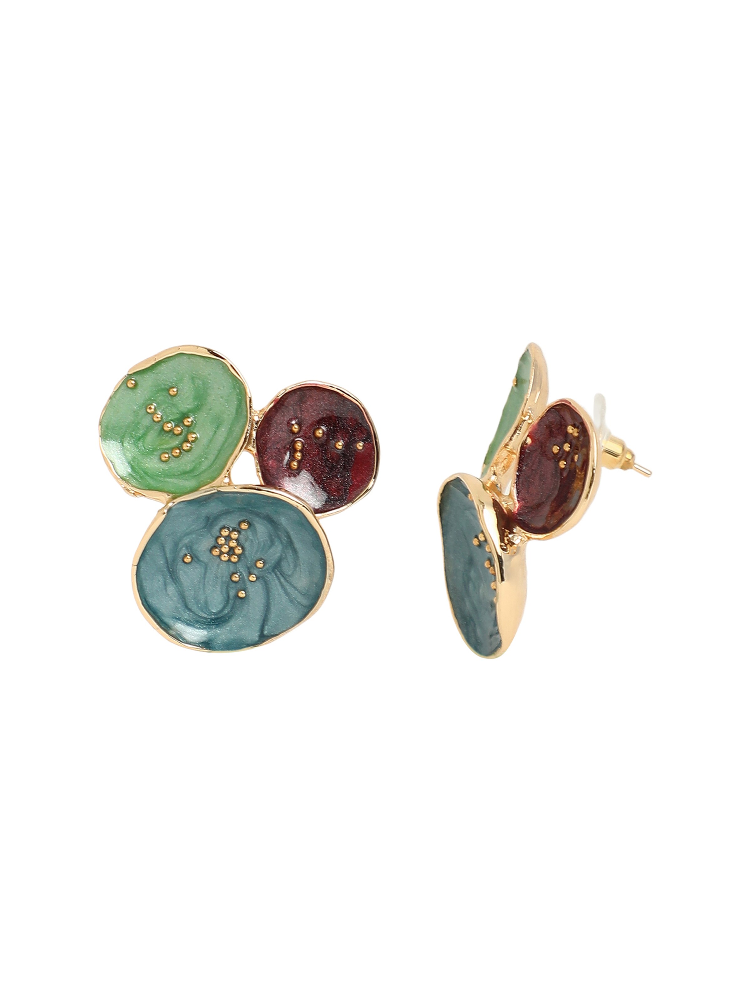 SOHI Øreringe 'Pansy' i blandingsfarvet