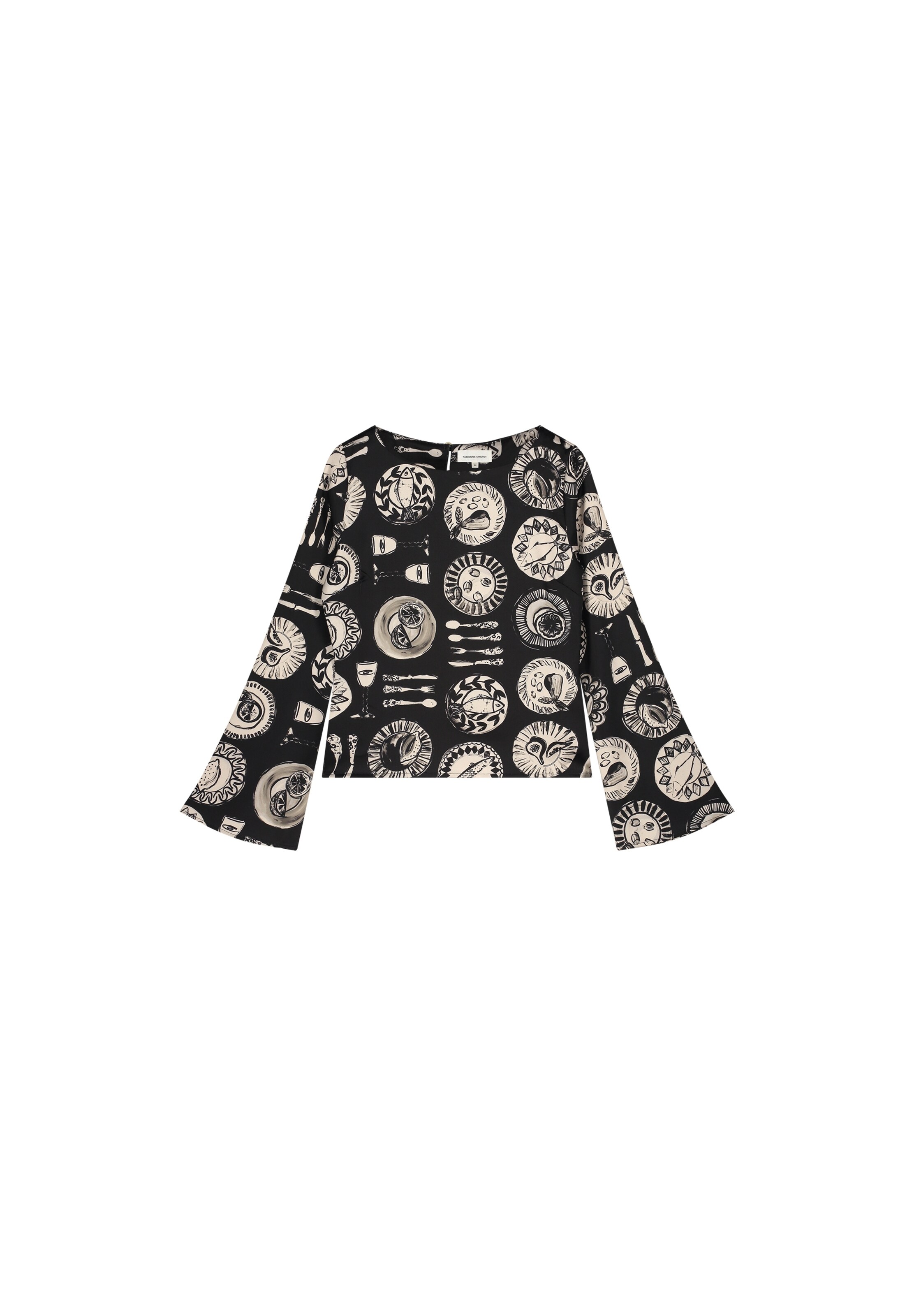 Fabienne Chapot Blouse in Zwart: voorkant