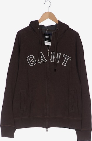 GANT Sweatshirt & Zip-Up Hoodie in XXL in Brown: front