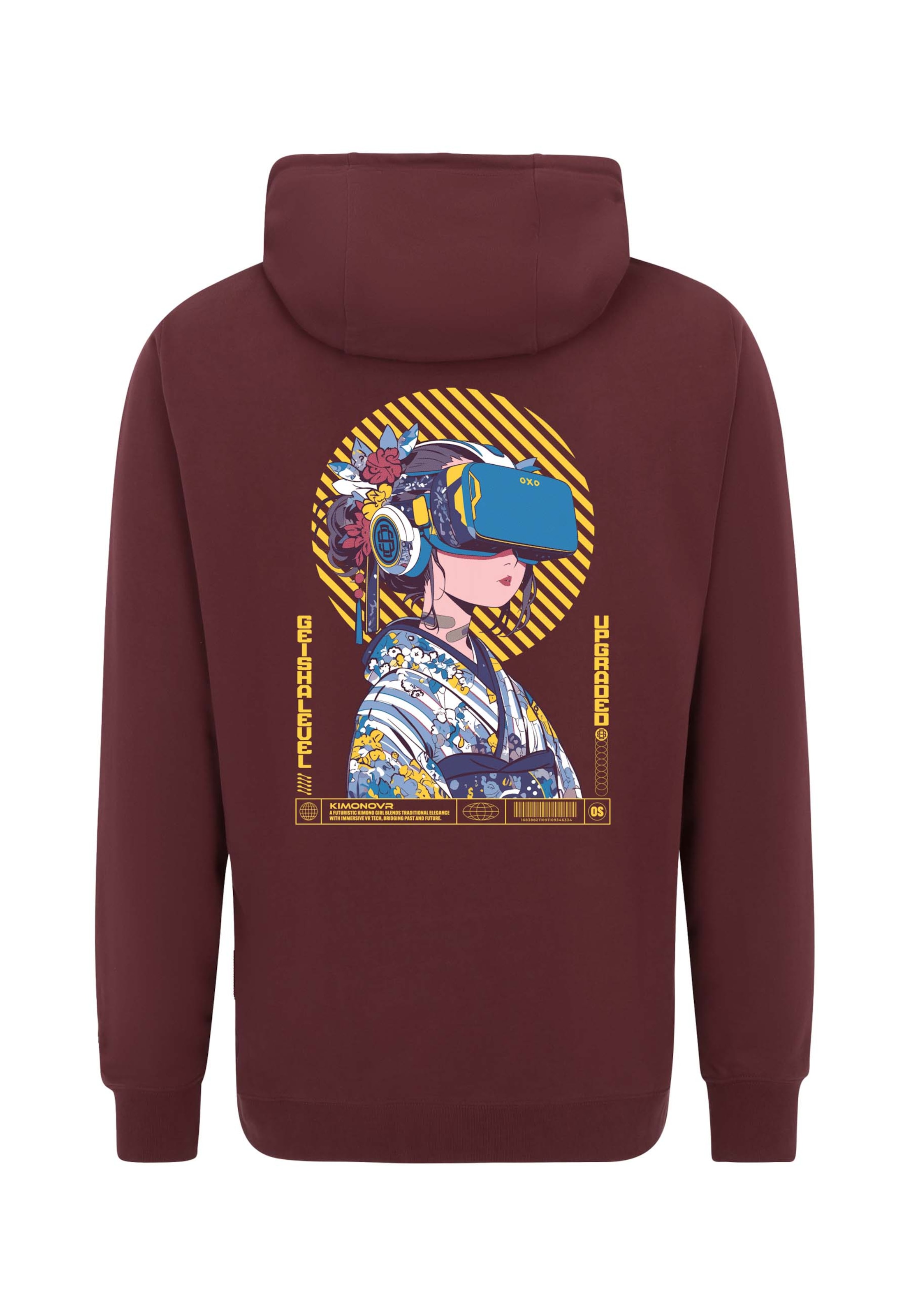 Oldskull Hoodie in Rot: Vorderseite