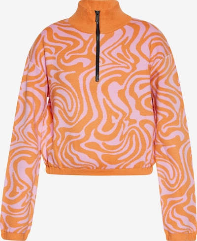 swirly Pullover in L in orange / rosa / schwarz, Produktansicht