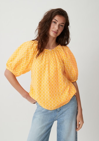 comma casual identity Blouse in Oranje: voorkant