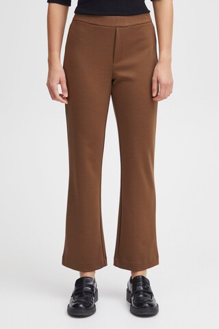Fransa Flared Pants 'Blazer' in Brown: front