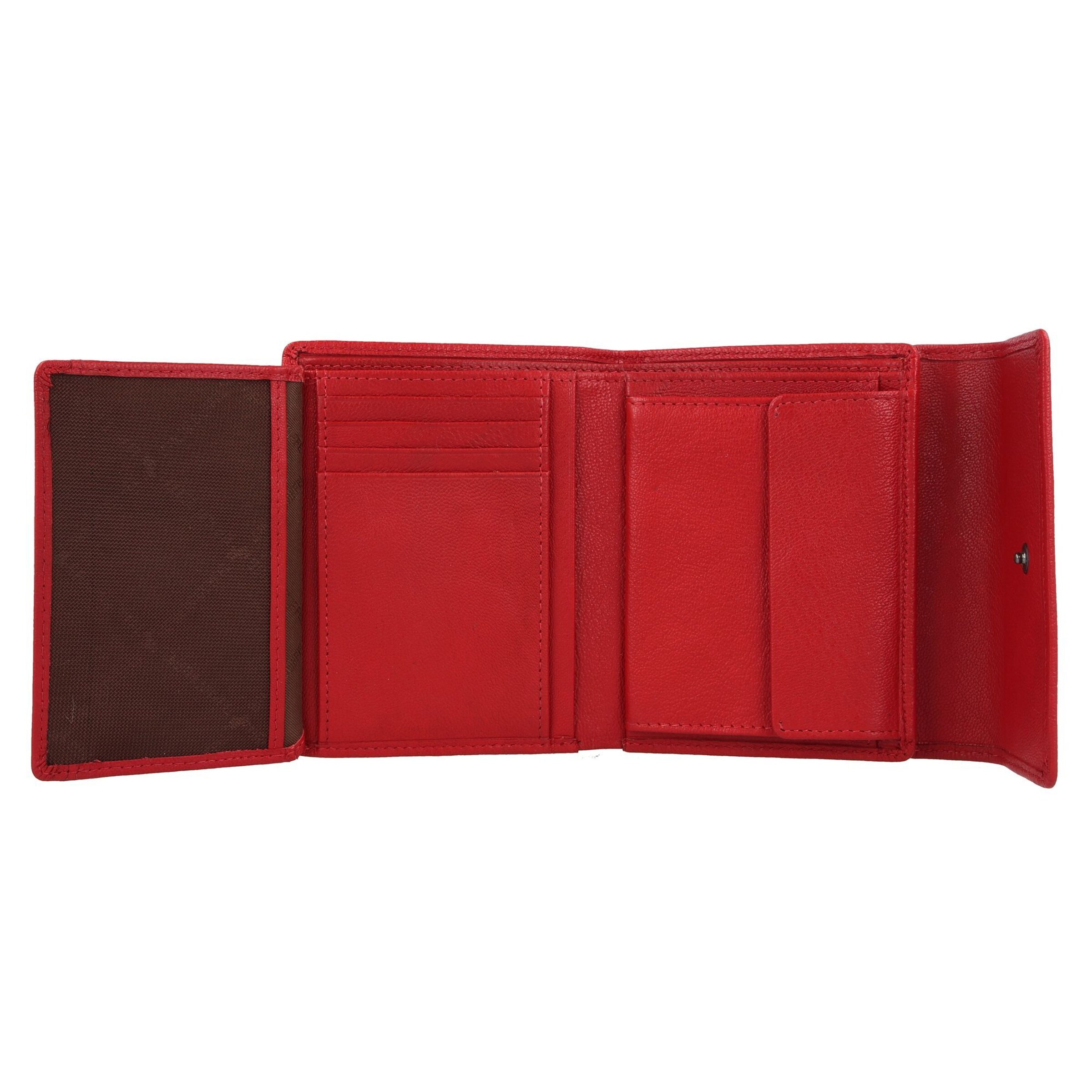 Braun Büffel Portemonnee 'Anna' in Rood