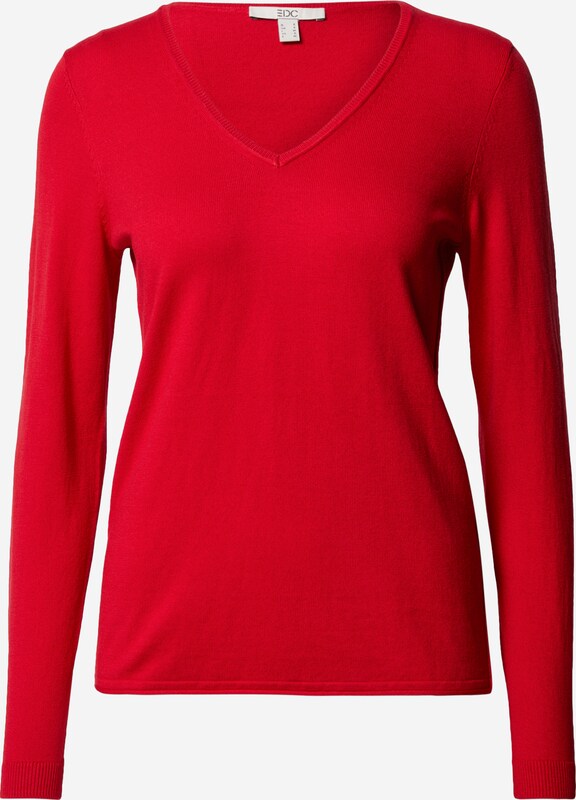 EDC BY ESPRIT Trui in Rood | ABOUT YOU Esprit diepe hals Dames Truien & Vesten | KLEDING.nl
