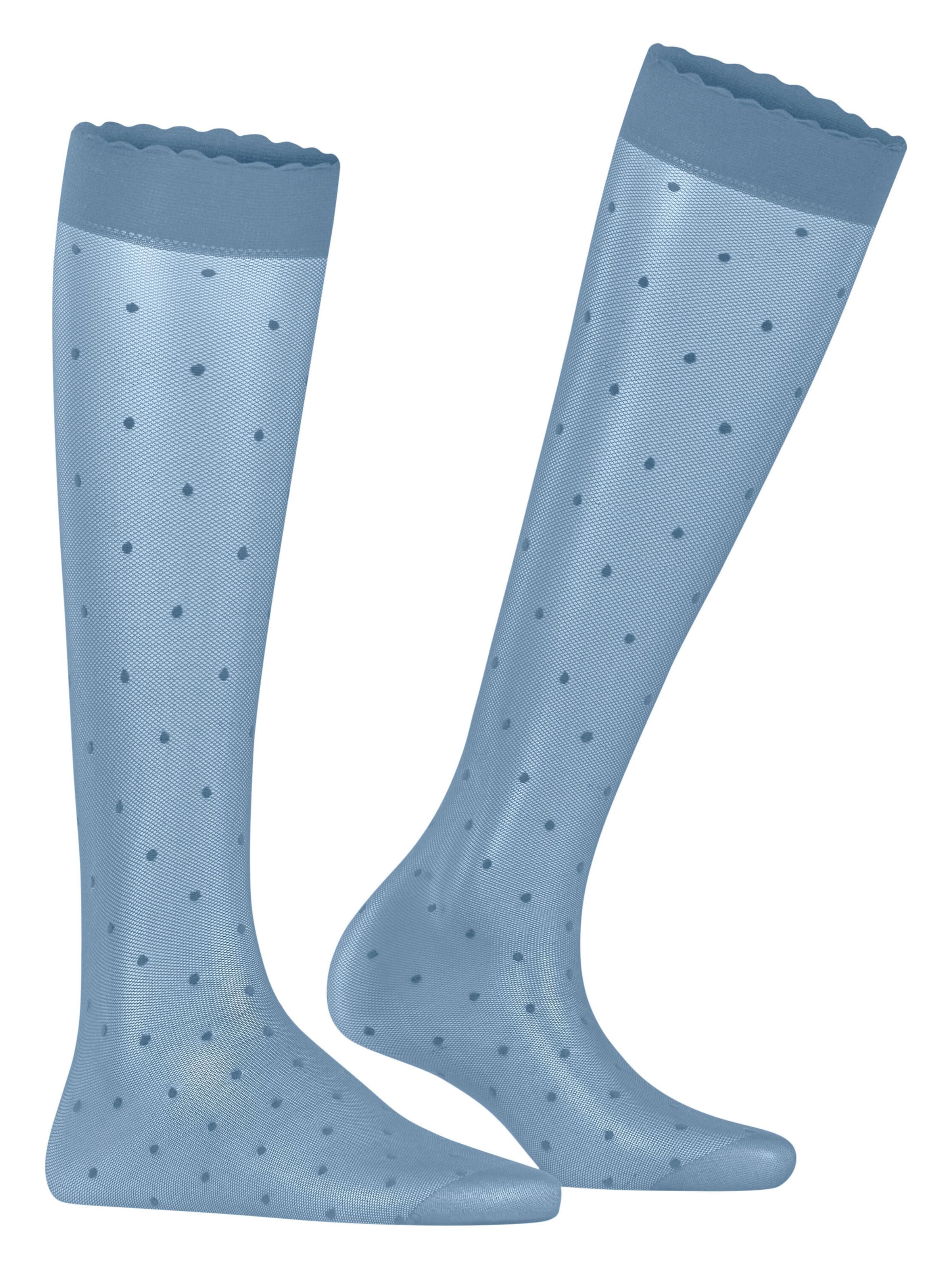 FALKE Overknee Strümpfe 'Dot'‌‌‌‌‌ in Blau