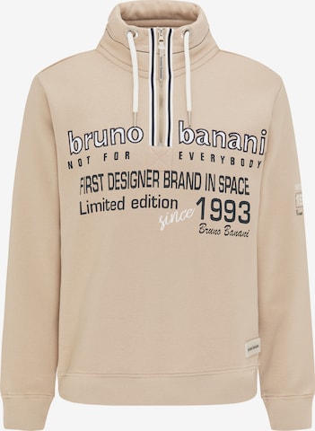 Sweat-shirt BRUNO BANANI en beige : devant