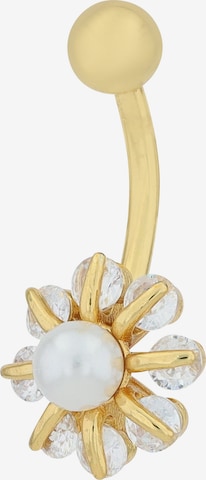 Akzent Piercingschmuck 'Zirkonia' in Gold: Vorderseite