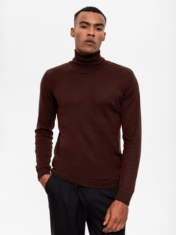 Pull-over Antioch en marron : devant