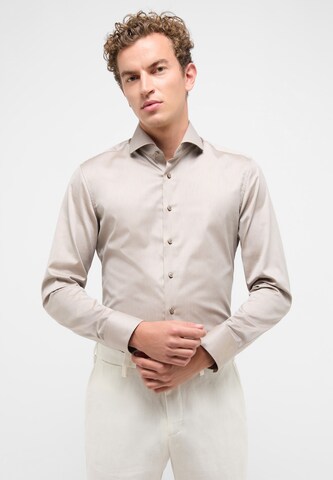 ETERNA Slim fit Business shirt in Beige: front