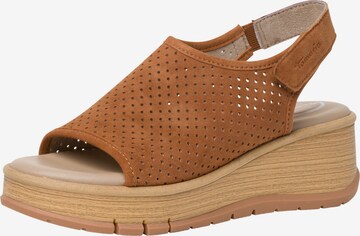 TAMARIS Sandals in Brown: front